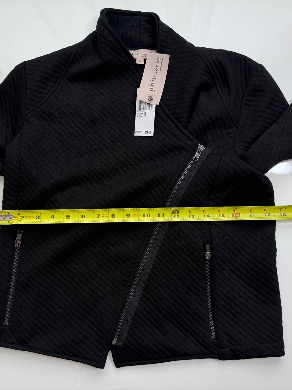 Philosophy Black Asymmetrical Moto Jacket - Picture 5 of 7